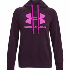Under Armour Rival Fleece Logo Hoodie Women's -Hot Sale Clothing Store 101158 PLRS PPMTR PKMTRPK m