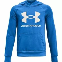 Under Armour UA Rival Fleece Big Logo Hoodie Boys' 5 Under Armour UA Rival Fleece Big Logo Hoodie Boys' -Hot Sale Clothing Store 101164 BLUE CIRCUITONYX WH m