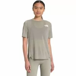 The North Face Up With The Sun Short-Sleeve Shirt Women's -Hot Sale Clothing Store 101377 MINERAL GREY m