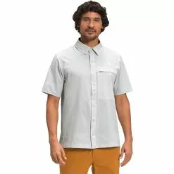The North Face First Trail Short-Sleeve Shirt Men's -Hot Sale Clothing Store 101408 TIN GREY m