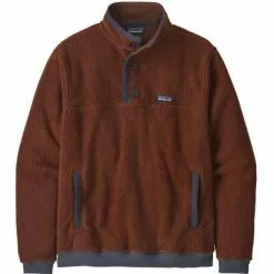 Patagonia Shearling Fleece Button Pullover Men's -Hot Sale Clothing Store 103135 FOX RED m