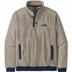 Patagonia Shearling Fleece Button Pullover Men's -Hot Sale Clothing Store 103135 NATURAL m