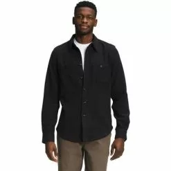 The North Face Valley Twill Flannel Shirt Men's -Hot Sale Clothing Store 103857 TNF BLACK m