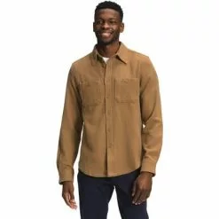 The North Face Valley Twill Flannel Shirt Men's -Hot Sale Clothing Store 103857 UTILITY BROWN m