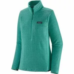 Patagonia R1 Air Zip-Neck Fleece Pullover Women's -Hot Sale Clothing Store 104466 FRESH TEAL m