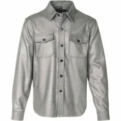 Schott CPO Wool Shirt Men's -Hot Sale Clothing Store 104501 HEATHER GREY m