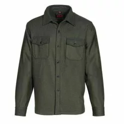 Schott CPO Wool Shirt Men's -Hot Sale Clothing Store 104501 OLIVE m