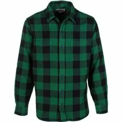 Schott Plaid Cotton Buffalo Check Flannel Shirt Men's -Hot Sale Clothing Store 104503 GREEN m