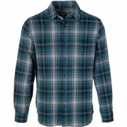 Schott Plaid Brushed Cotton Flannel Shirt Men's -Hot Sale Clothing Store 104504 CADET m