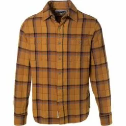 Schott Plaid Brushed Cotton Flannel Shirt Men's -Hot Sale Clothing Store 104504 GOLD m