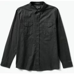 Roark Well Worn Long Sleeve Button Up Shirt Men's -Hot Sale Clothing Store 104568 CHARCOAL m