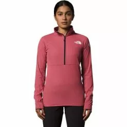 The North Face Summit FUTUREFLEECE LT 1/2 Zip Pullover Women's -Hot Sale Clothing Store 105468 SLATE ROSE m