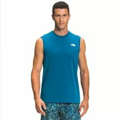The North Face Wander Sleeveless Shirt Men's -Hot Sale Clothing Store 105522 BANFF BLUE m