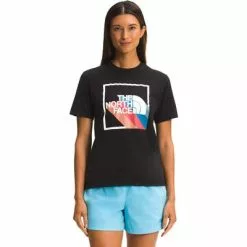 The North Face Shadow Box Short Sleeve Tee Women's 3 The North Face Shadow Box Short Sleeve Tee Women's -Hot Sale Clothing Store 105527 TNF BLACK m