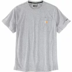 Carhartt Force Relaxed Fit Midweight Short-Sleeve Pocket T-Shirt Men's -Hot Sale Clothing Store 105680 HEATHER GRAY m