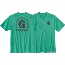 Carhartt Loose Fit Heavyweight Short-Sleeve Fishing Graphic T-Shirt Men's -Hot Sale Clothing Store 105687 SEA GREEN HEATHER m