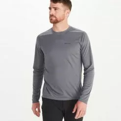Marmot Windridge Long-Sleeve T-Shirt Men's -Hot Sale Clothing Store 106194 STEEL ONYX m