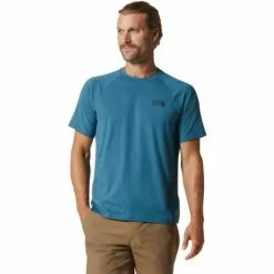 Mountain Hardwear Crater Lake Short Sleeve Shirt Men's -Hot Sale Clothing Store 106226 CASPIAN m
