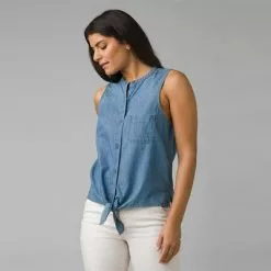 Prana Sunrise Peak Top Women's -Hot Sale Clothing Store 106493 WASHED BLUE m