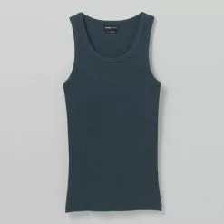 Prana Foundation Rib Tank Top Women's -Hot Sale Clothing Store 106494 GREY BLUE HEATHER m