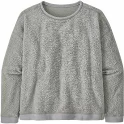 Patagonia Shearling Crew Fleece Sweatshirt Women's -Hot Sale Clothing Store 106816 SALT GREY m