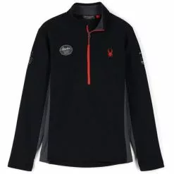 Spyder Bandit Wengen Half Zip Fleece Jacket Men's -Hot Sale Clothing Store 107666 BLACK m