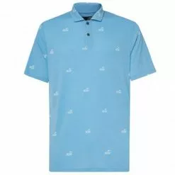 Oakley Golf Flag Polo Shirt Men's -Hot Sale Clothing Store 109613 GP STONEWASH BLUE m