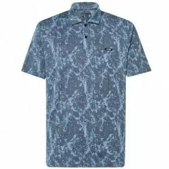 Oakley Marble Jaquard Polo Shirt Men's -Hot Sale Clothing Store 109616 STONEWASH BLUE m