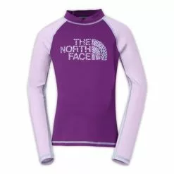 The North Face Dogpatch Long Sleeve Sleeve Rash Guard Girls' -Hot Sale Clothing Store 11458 IRIS PURPLE m