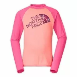 The North Face Dogpatch Long Sleeve Sleeve Rash Guard Girls' -Hot Sale Clothing Store 11458 NEONPEACH m
