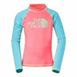 The North Face Dogpatch Long Sleeve Sleeve Rash Guard Girls' -Hot Sale Clothing Store 11458 SUGARY PINK m