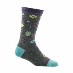 Darn Tough Vermont Garden Crew Lightweight Socks Women's -Hot Sale Clothing Store 13770 MEDIUM GRAY m