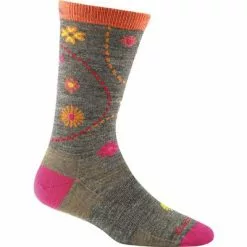 Darn Tough Vermont Garden Crew Lightweight Socks Women's -Hot Sale Clothing Store 13770 TAUPE m
