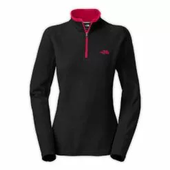 The North Face Glacier 1/4 Zip Fleece Women's -Hot Sale Clothing Store 2710 TNFBKCERISE PK HTHR m