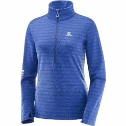 Salomon Lightning Half Zip Mid Top Women's -Hot Sale Clothing Store 36967 SODALITEMEDIEVL BLU m