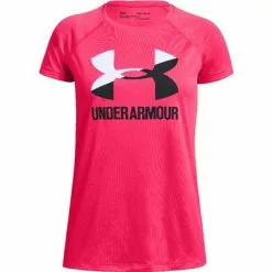 Under Armour Big Logo Short Sleeve T-Shirt Girls' -Hot Sale Clothing Store 38162 PTA PINKWHITEBLACK m