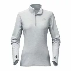 The North Face Motivation 1/4-Zip Fleece Women's -Hot Sale Clothing Store 7518 TNF LIGHT GREY HTHR m