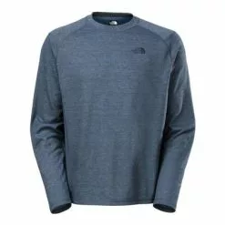 The North Face Long-Sleeve Flashdry Crew Men's -Hot Sale Clothing Store 7931 SHADY BLUE BLK HTHR m