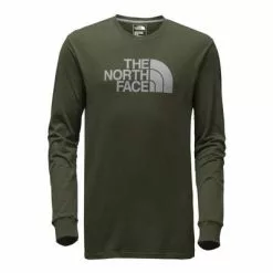 The North Face Long Sleeve Half Dome Tee Men's -Hot Sale Clothing Store 7939 ROSIN GREENMID GRY m