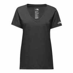 The North Face Short Sleeve Boyfriend Tri-Blend Tee Women's -Hot Sale Clothing Store 8314 TNF DK GRY HTNF WHT m