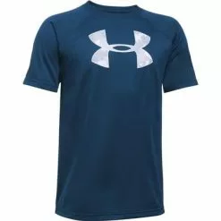 Under Armour Tech Big Logo Shirt Boys' 7 Under Armour Tech Big Logo Shirt Boys' -Hot Sale Clothing Store 8366 BLACKOUT NAVYWHITE m
