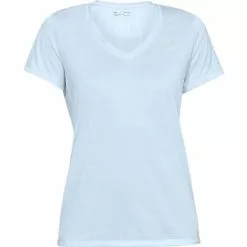 Under Armour Tech Twist V-Neck Shirt Women's -Hot Sale Clothing Store 8373 CODED BLUEMTLC SLVR m