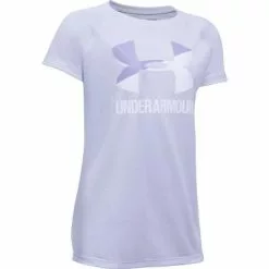 Under Armour Solid Big Logo Short Sleeve Tee Girls' -Hot Sale Clothing Store 8437 LVNDRICEDKLVNDRWHT m