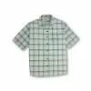 Purnell Light Green Madras Plaid SS Shirt Men's