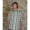 Purnell Tan Madras Plaid SS Shirt Men's
