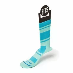 Fits Sock Co. Light Hiker Striped Crew Socks -Hot Sale Clothing Store 87680 SCUBA BLULUCITE GRN m