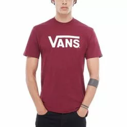 Vans Classic T-Shirt Men's -Hot Sale Clothing Store 89909 BURGUNDYWHITE m