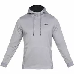 Under Armour Armour Fleece Pullover Hoodie Men's -Hot Sale Clothing Store 90061 STEEL LIGHT HTHRBLK m