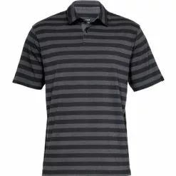 Under Armour Charged Cotton Scramble Stripe Polo Shirt Men's -Hot Sale Clothing Store 90062 BLACKBLACK m