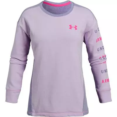Under Armour Rival Terry Crew Girls' 3 Under Armour Rival Terry Crew Girls' - Image 3